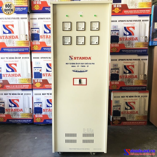 ỔN ÁP STANDA 75KVA 3 PHA DẢI 260V DÂY ĐỒNG 100% NEW 2022
