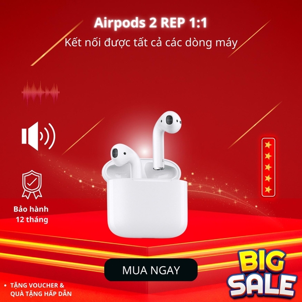 Tai Nghe Bluetooth Aripod 2 Chống Ồn, Pin Dung Lượng Cao, Định Vị Đổi Tên - Kết Nối Được Tất Cả Các Dòng Điện Thoại - Hàng Chính Hãng Bảo Hành 12 Tháng