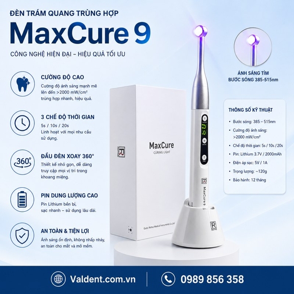 Đèn trám quang trùng hợp Max Cure 9-Refine