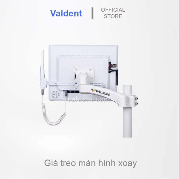 Giá treo màn hình xoay được  gắn cần đèn ghế răng