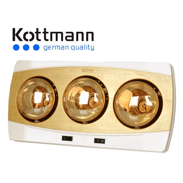 Đèn sưởi nhà tắm 3 bóng Kottmann K3B-H/K3A