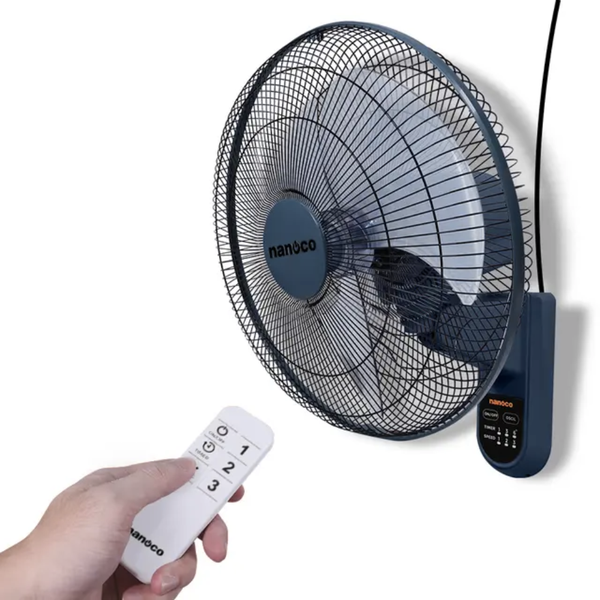 Quạt treo tường Remote Nanoco NWF1612RC-CB