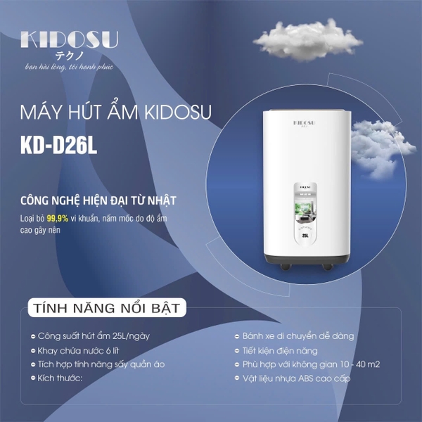 Máy hút ẩm KIDOSU 26L D26L
