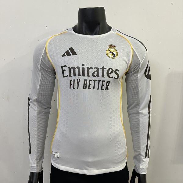 Real Madrid 25/26 Player Dài Tay Trắng