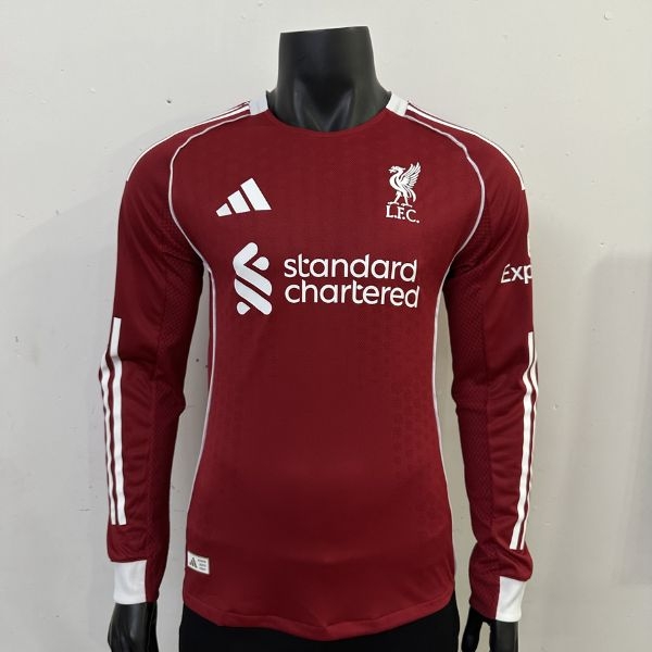 Liverpool 25/26 Player Dài Tay Đỏ
