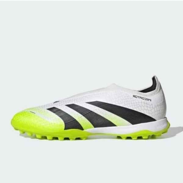 Giày Bóng Đá Adidas Predator League 25 Laceless TF  JQ1070 Trắng/Xanh