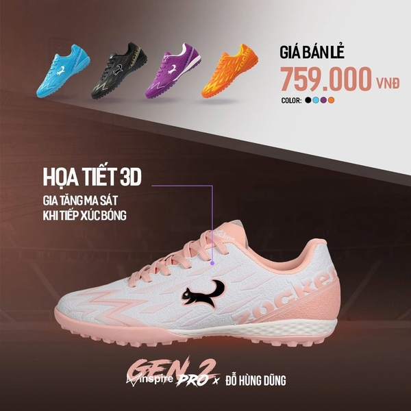 Zocker Inspire Pro Gen 2 - Trắng/Hồng