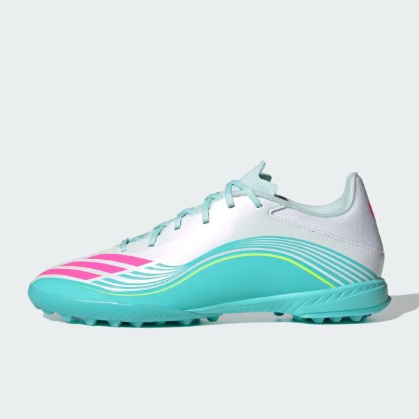 Giày Bóng Đá Adidas F50 Messi League TF JQ0937 - Trắng/Xanh Ngọc