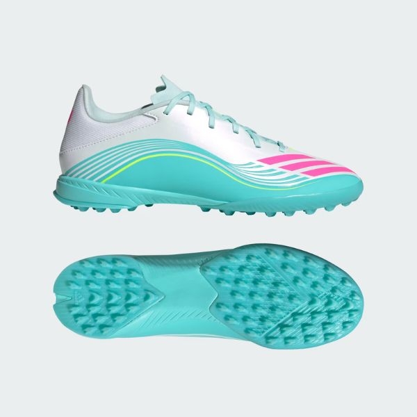 Giày Bóng Đá Adidas F50 Messi League TF JQ0937 - Trắng/Xanh Ngọc