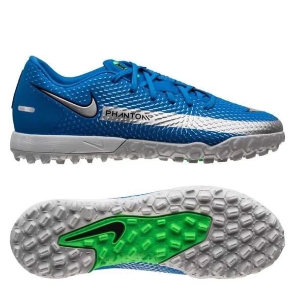 Nike Phantom GT Academy TF Spectrum - Blue /Metalic Silver/ Race Green
