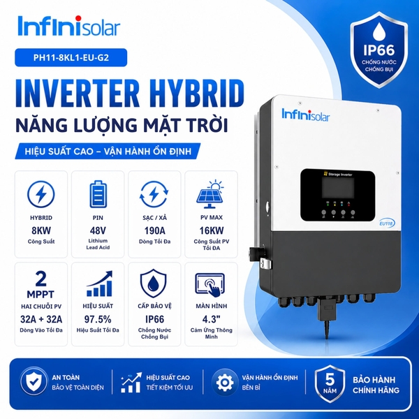 Biến tần Infinisolar 8kw EU118-8KL1-G2