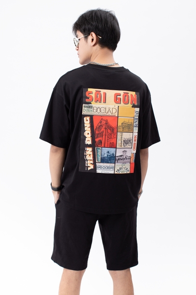 Áo thun nam in chữ SÀI GÒN DINH ĐỘC LẬP 4LUCKY - 6002