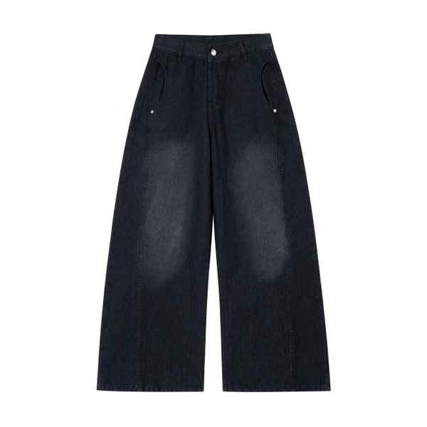 QUẦN JEAN WASH PHỐI RÃ TÚI TRÒN - 6234