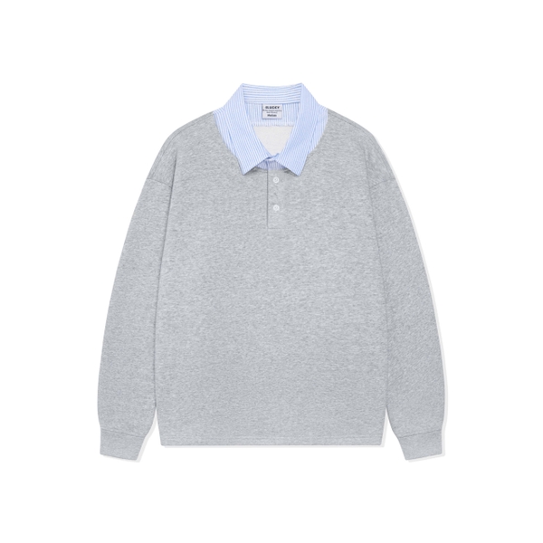 ÁO SWEATER PHỐI CỔ SƠ MI UNISEX - 6151