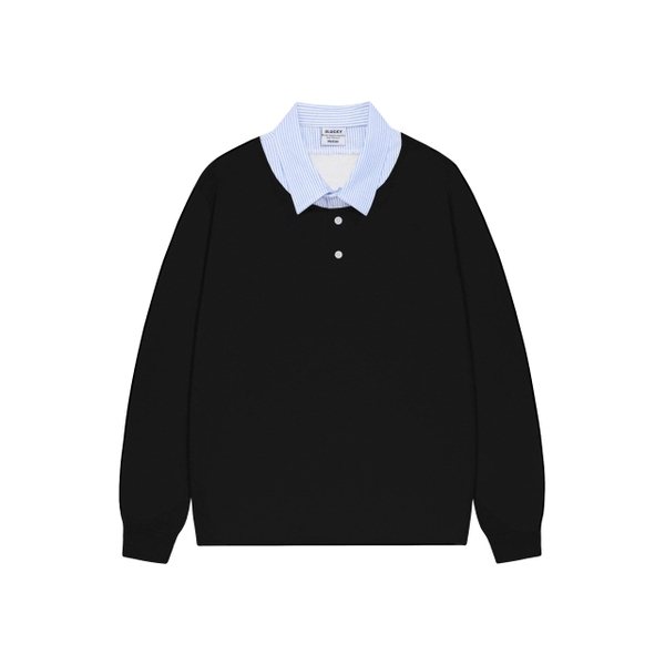 ÁO SWEATER PHỐI CỔ SƠ MI UNISEX - 6151