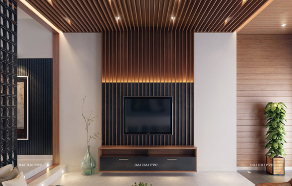 Mẫu Lam sóng phòng khách