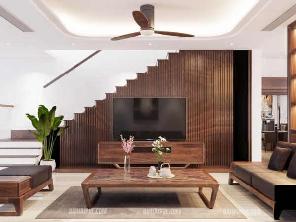 Thiết kế nội thất phòng khách hiện đại thượng lưu