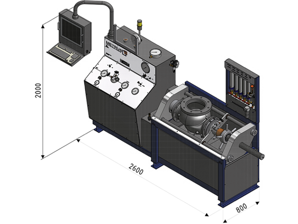 Valve test bench for control and shut-off valves. Model: CSV 50/120 ...
