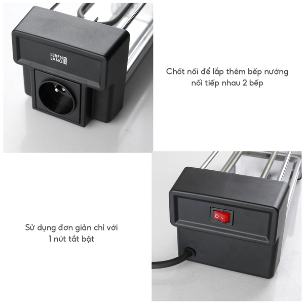 LBL1933 - Bếp nướng điện mặt đá LEBENLANG không khói 450W