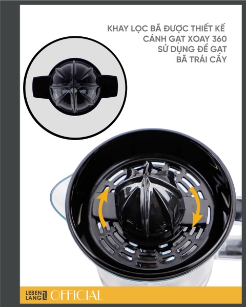 LB389 - Máy vắt cam Lebenlang 40W 700ml