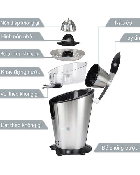 LBC388-Máy vắt cam Lebenlang inox 400ml