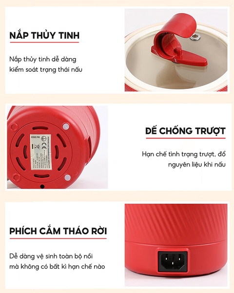 LBL0505 - Nồi điện đa năng chống dính Lebelang 1100ml 600W