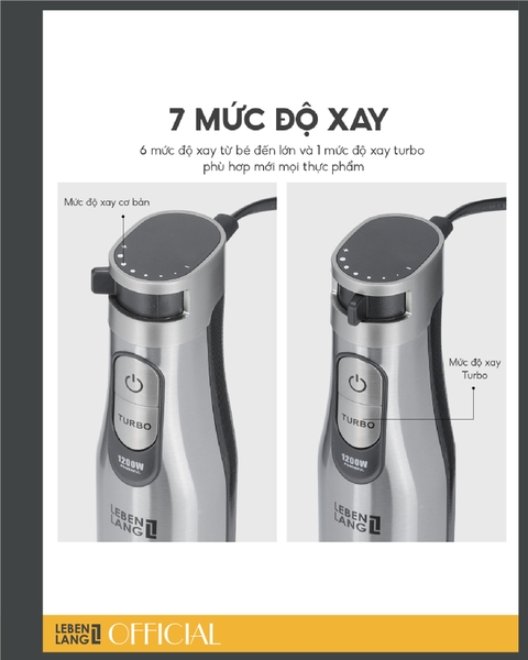 LBL4783 - Máy xay cầm tay đa năng Lebenlang 1200W