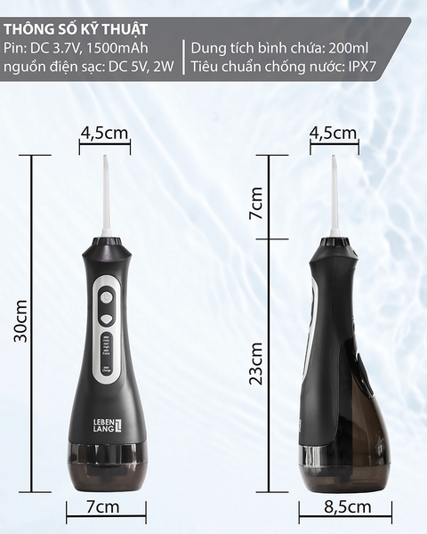 LBT1486 - Máy tăm nước LEBENLANG 21W 200ml 1500mAh