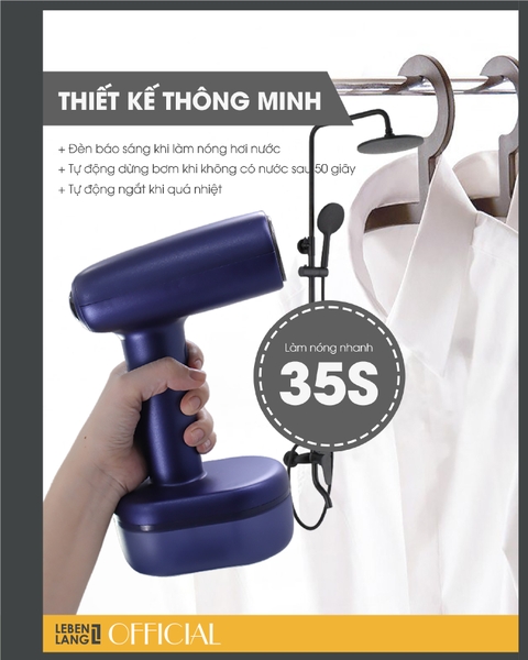 LBL3087 - Bàn là hơi nước cầm tay LBL3087 1800W 260ml