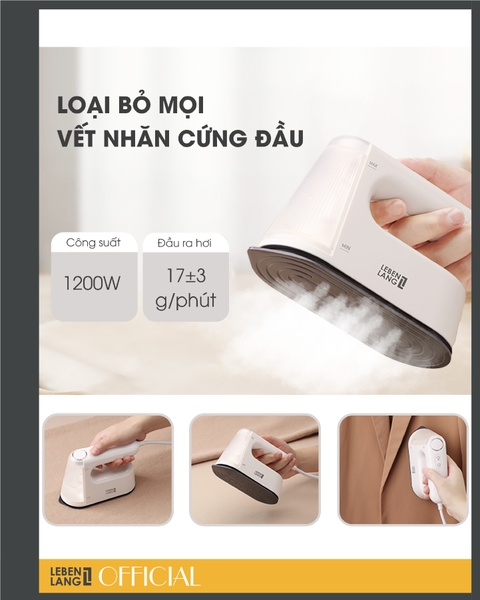 LBL5287 - Bàn là hơi nước cầm tay du lịch LEBENLANG 1200W 100ml