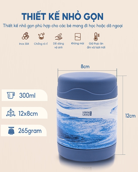 LBL3032 Hộp cơm giữ nhiệt cho bé Lebenlang dung tích 300ml