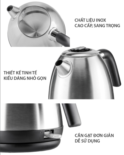 LBES3938 - Ấm siêu tốc, ấm đun nước inox Lebenlang dung tích 1200ml