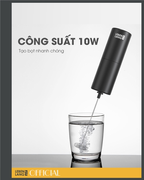 LBL4586 - Máy tạo bọt, đánh trứng cầm tay Lebenlan sử dụng pin 10W