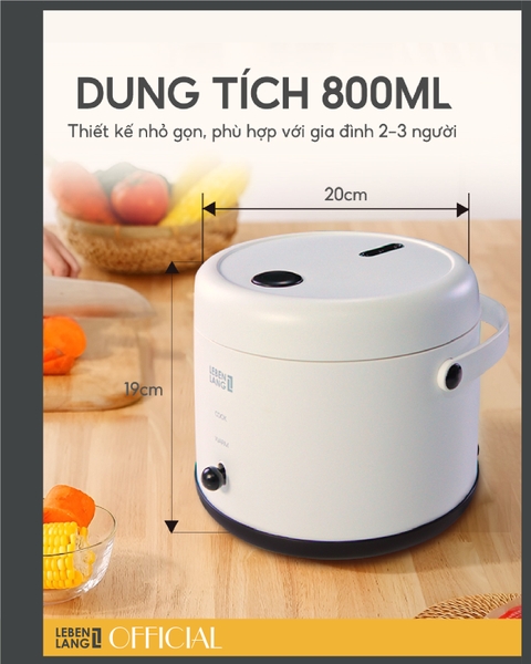 LBL0586 - Nồi cơm điện LEBENLANG 800ml 250W