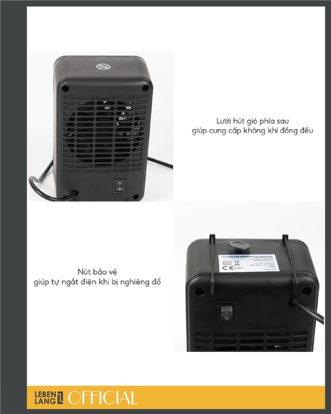 LBL0276-Máy sưởi mini để bàn Lebenlang 600W
