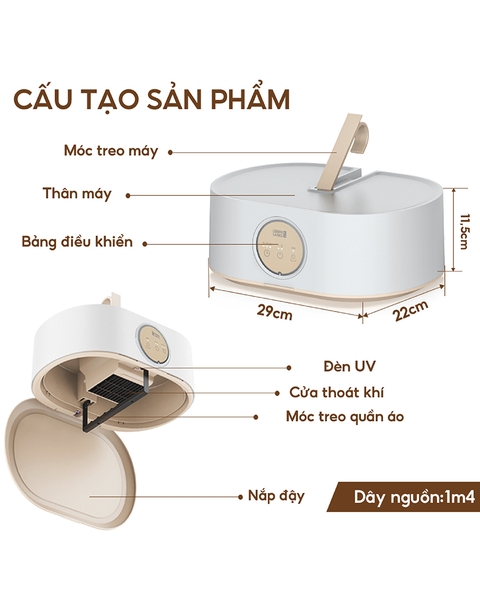 LBL6268 - Tủ sấy quần áo Lebenlang gấp gọn 600W sức chứa 10kg