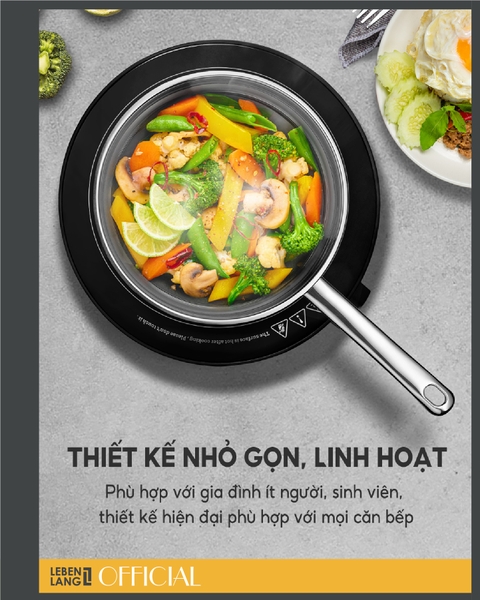 LBL5507 - Bếp từ đơn mặt kính điều khiển cơ LEBENLANG 2000W