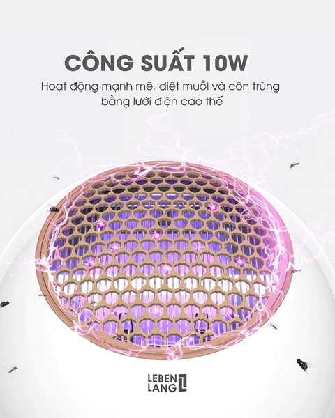 LBL2301 - Đèn bắt muỗi, máy bắt muỗi treo tường tự động Lebenlang