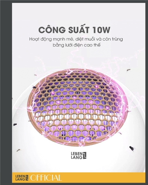 LBL2301 - Đèn bắt muỗi, máy bắt muỗi treo tường tự động Lebenlang