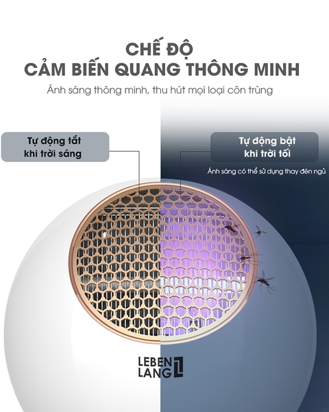 LBL2301 - Đèn bắt muỗi, máy bắt muỗi treo tường tự động Lebenlang