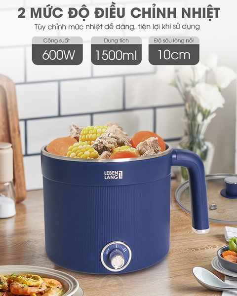 LBL0606-Nồi điện đa năng Lebenlang 600W dung tích 1500ml