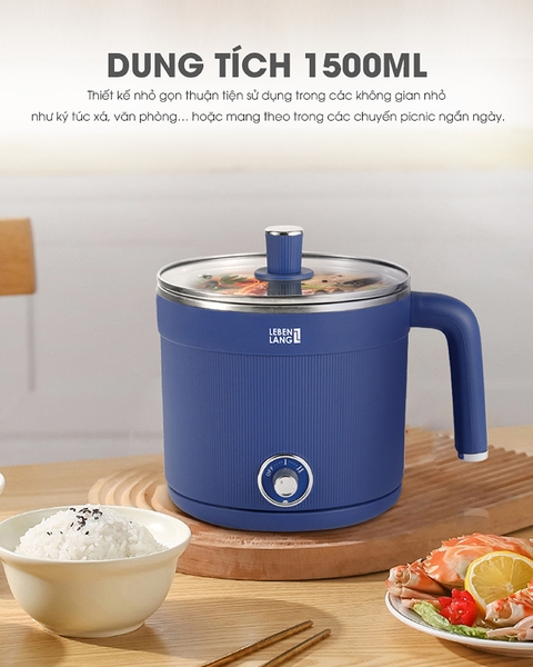 LBL0606-Nồi điện đa năng Lebenlang 600W dung tích 1500ml