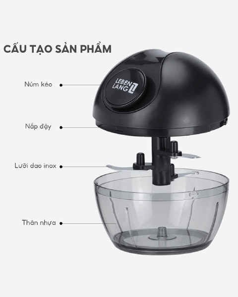 LBL3999 - Dụng cụ nhà bếp, máy xay cầm tay Lebenlang 180ml