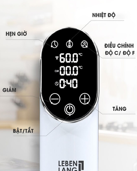 LBS4648 - Máy nấu chậm Lebenlang màn hình LED cảm ứng, 1200W