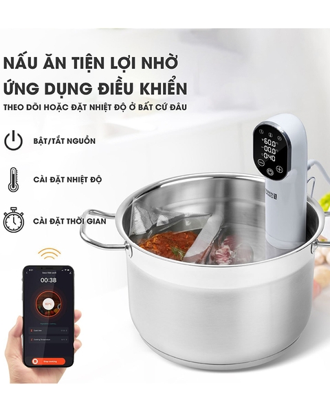 LBS4648 - Máy nấu chậm Lebenlang màn hình LED cảm ứng, 1200W