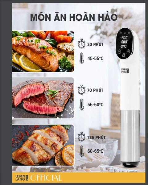 LBS4648 - Máy nấu chậm Lebenlang màn hình LED cảm ứng, 1200W