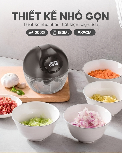 LBL3999 - Dụng cụ nhà bếp, máy xay cầm tay Lebenlang 180ml