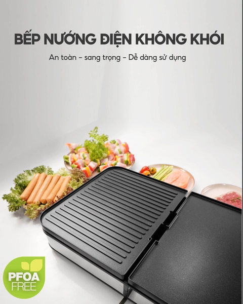 LBL8586 - Bếp nướng điện đôi không khói LEBENLANG 2000W