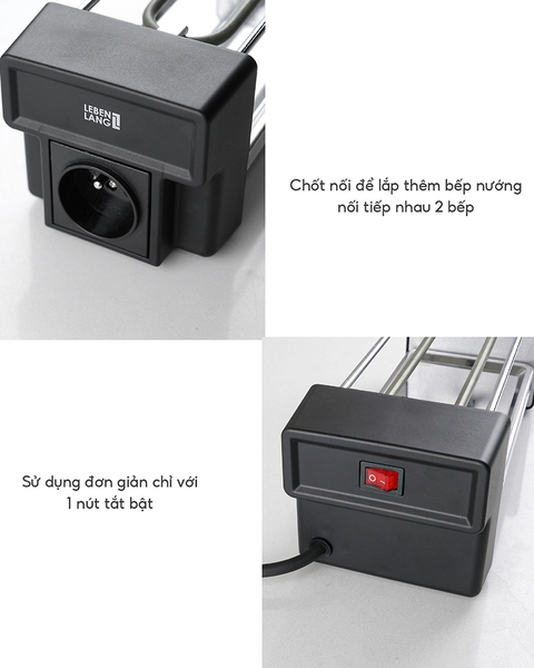 LBL1933 - Bếp nướng điện mặt đá LEBENLANG không khói 450W