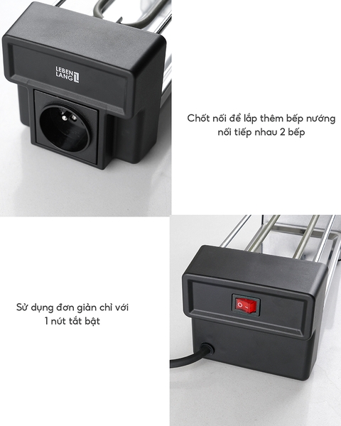 LBL1932 - Bếp nướng điện chống dính LEBENLANG không khói 450W